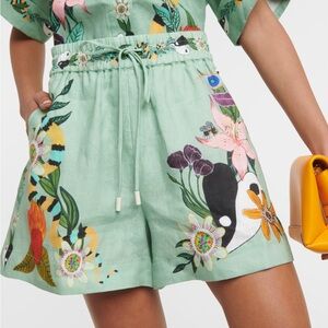 ALÉMAIS
Meagan printed linen shorts size xs New without tags